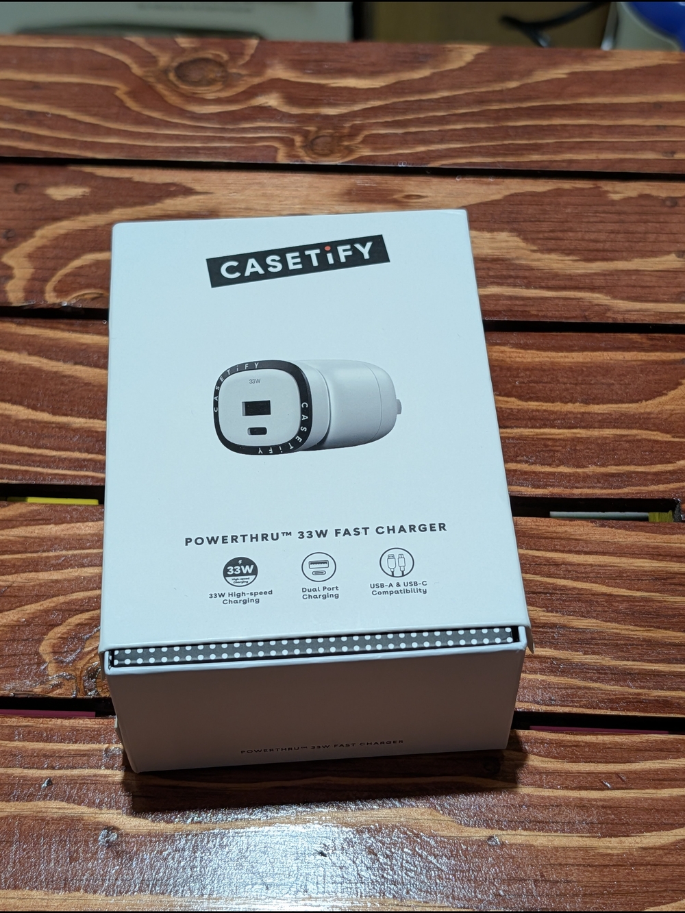 Casetify PowerThru 33W Fast Charger in White